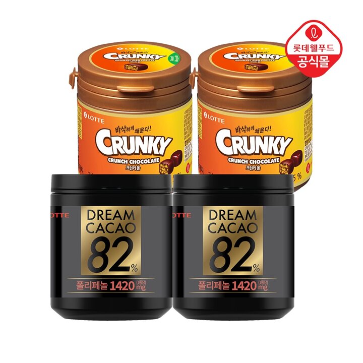 크런키볼 76g x 2개+드림카카오 82 (86g) x 2개
