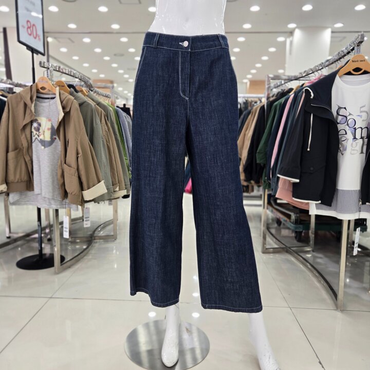 여름 뒷밴딩 와이드 데님팬츠 V3F2SL36GN