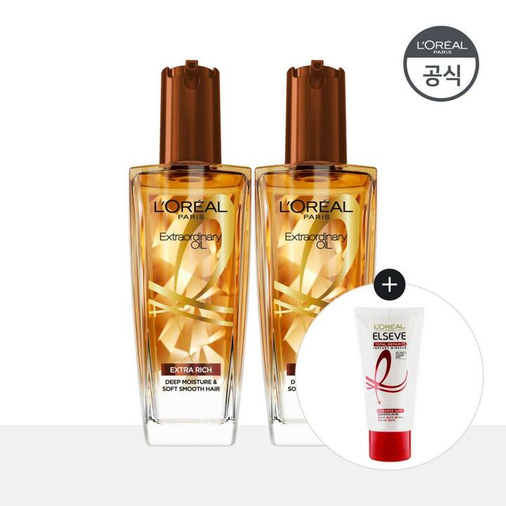 로레알파리 엑스트라 오디네리 오일 100ml 2개(7종 택 2) [증정]TR5 헤어팩 50ml