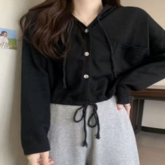 여자 3컬러 여름가디건 캐주얼핏 스트링 후드가디건
