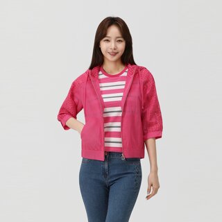 [PAT] 체크배색 점퍼_QK41301