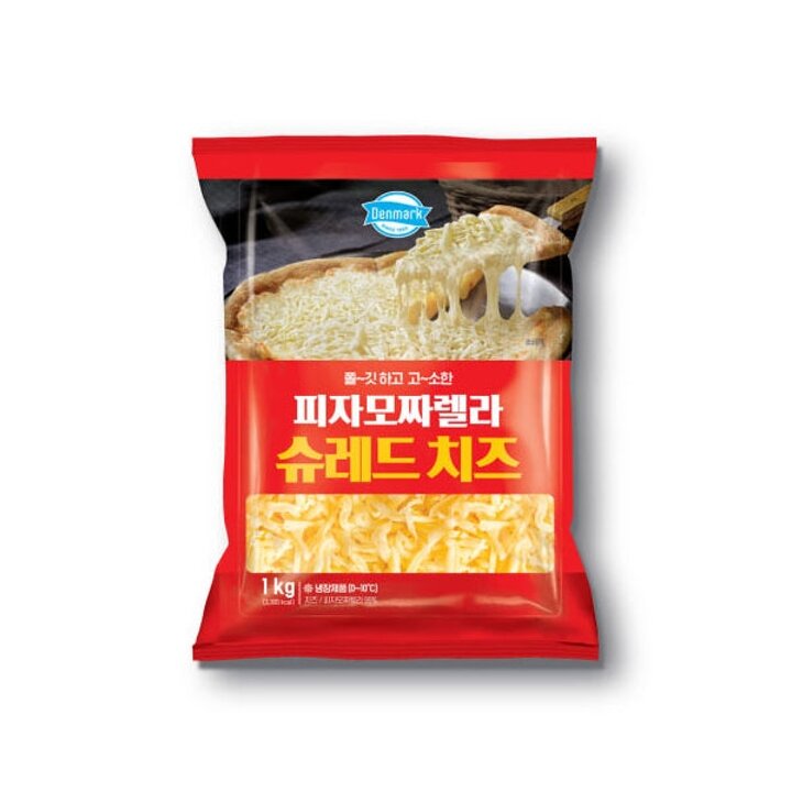 동원 덴마크 피자 모짜렐라 슈레드 치즈 1kg 대용량 2봉