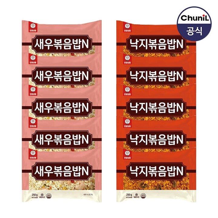 [천일식품] 새우볶음밥250g 5봉 + 낙지볶음밥250g 5봉