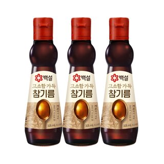 CJ제일제당 백설 고소함가득 참기름320ml x3개