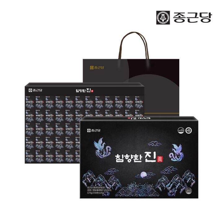 [S] 종근당 침향환 진 60환 1박스 황제 침향 단 비책 녹용 환 홍삼 인도네시아 건강 선물