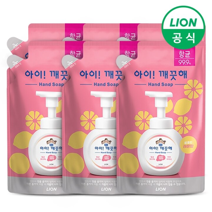 아이깨끗해 핸드워시 200ml 리필 x 6개