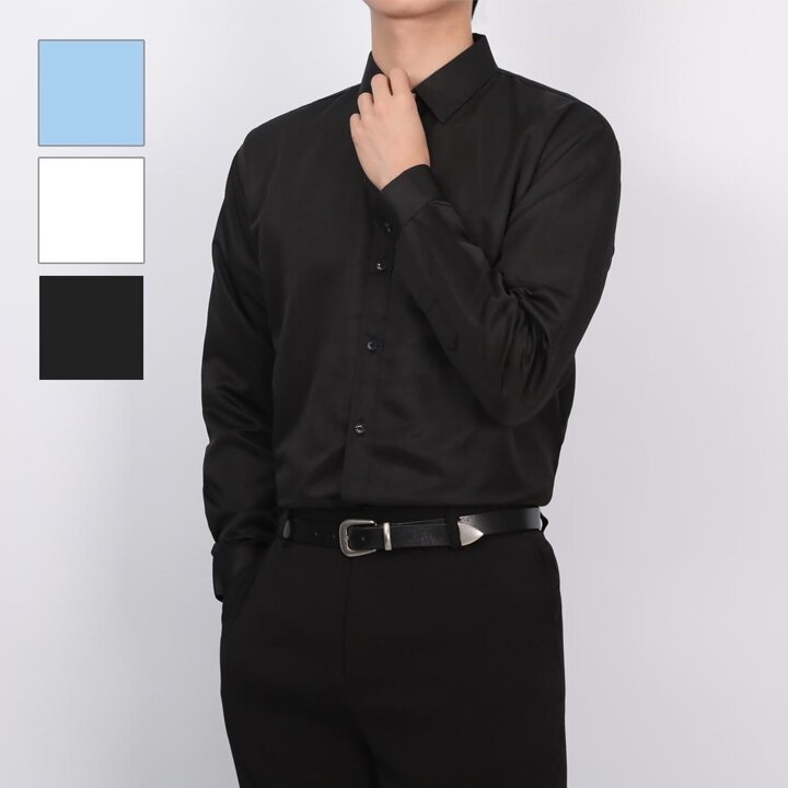 남자 클래식 베이직 실크 드레스 와이셔츠 DMES-SHA-STS14204264