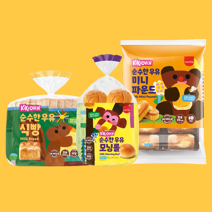 [NEW] 키키오븐 순수한 1A우유 칼슘함유 빵 맛보기 (식빵/모닝롤/파운드)