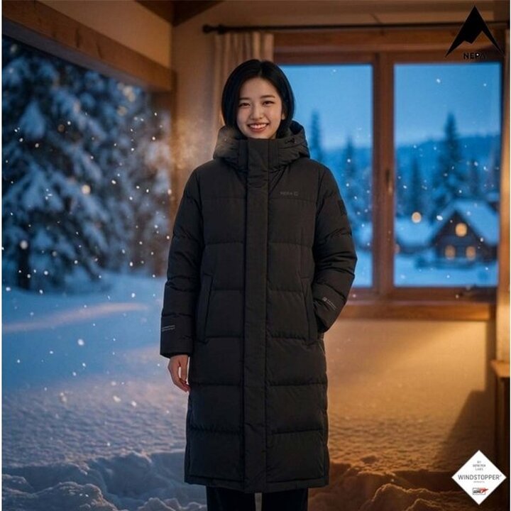 (대전신세계)(정상가 429,000원)역시즌특가 공용 업사이폰 윈드스토퍼 구스 롱다운 벤치파카 7KF2020