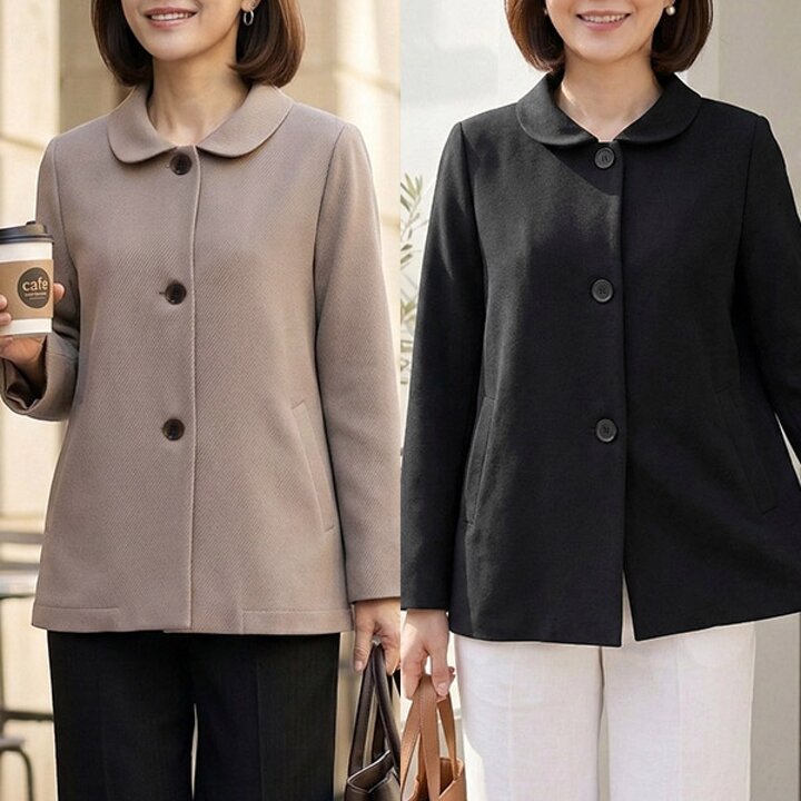 [엄마옷 로즈맘] 해주둥근카라자켓