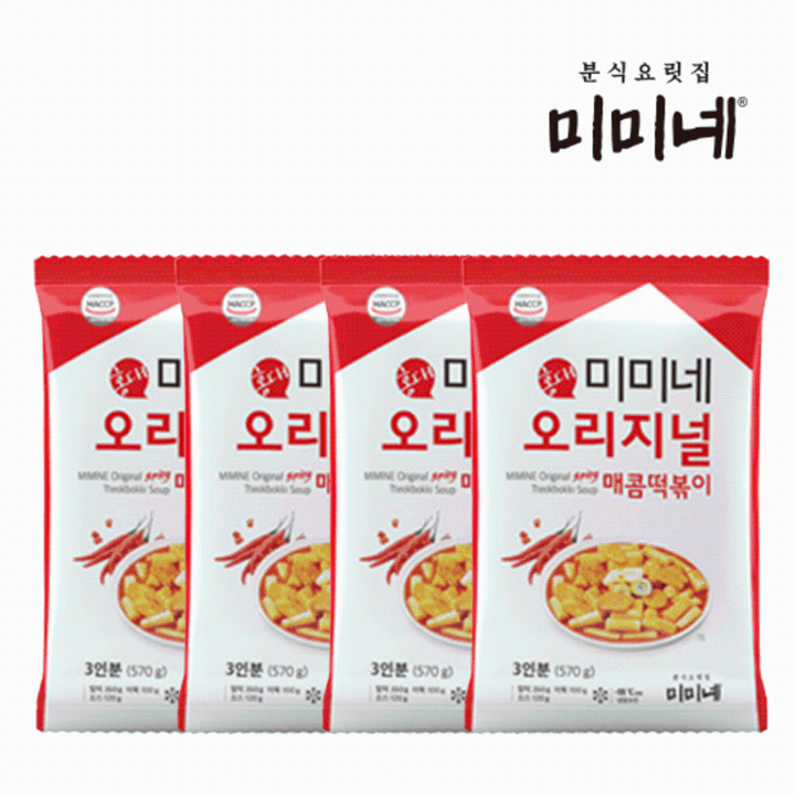 미미네 오리지널 매콤떡볶이 4봉