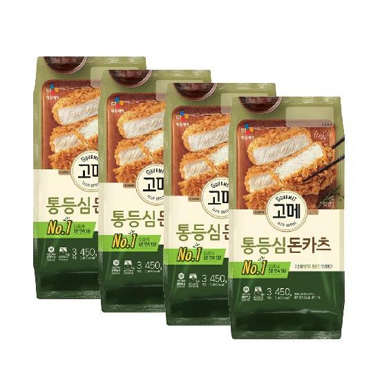 CJ 고메 바삭튀겨낸통등심돈카츠450g x 4개