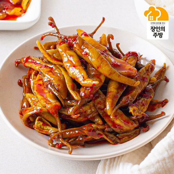 [장철군장인]매콤 아삭 양념고추지1kg 2팩