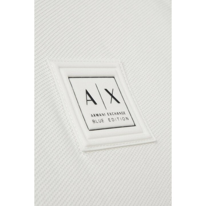 (신세계센텀점)AX 남성 로고 패치 코튼 폴로 셔츠- 화이트(A415131019)