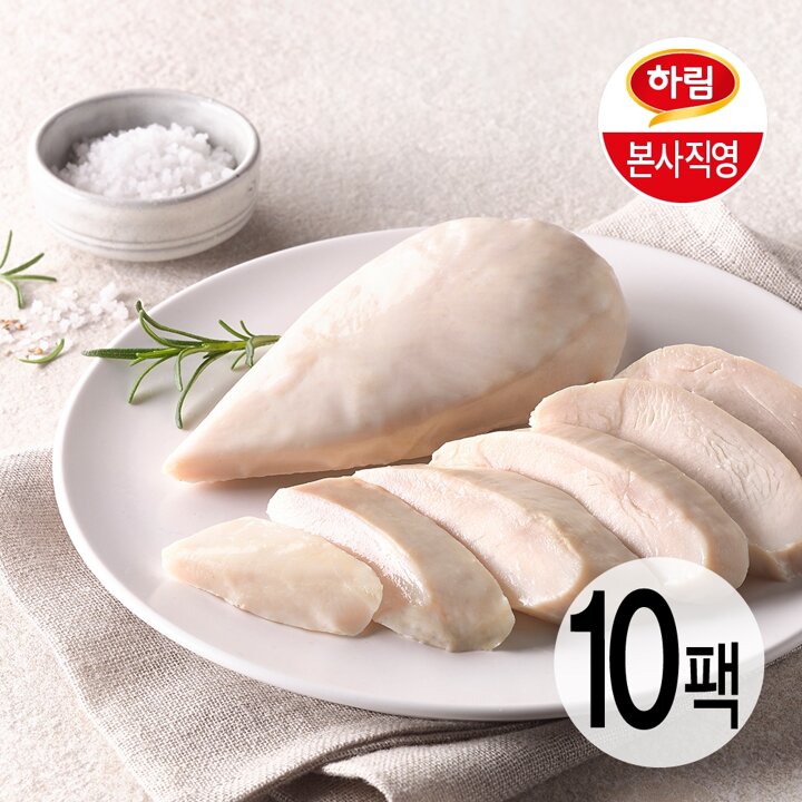 하림ㅣ냉장 닭가슴살 오리지널100g 10팩