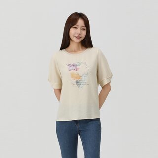 [PAT] 소매변형 원포인트 티블라우스_1L45305