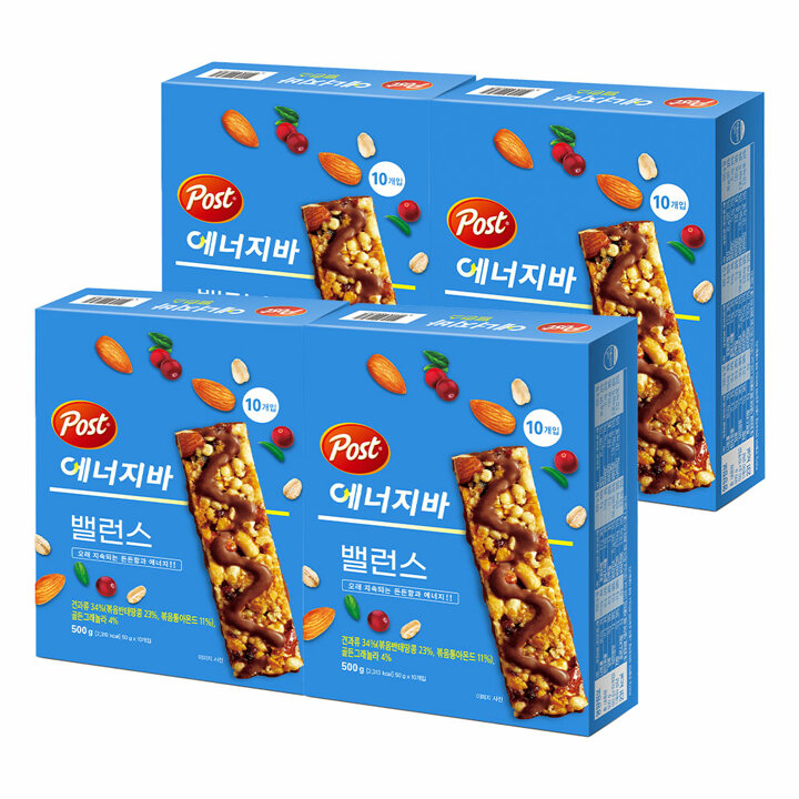 포스트 에너지바 밸런스 500g 4개