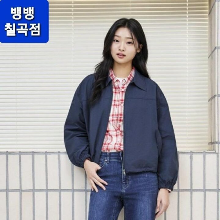 뱅뱅HC09여성숏기장루즈핏체형커버점퍼봄간절기숏기장의루즈핏카라캐쥬얼점퍼CUM109