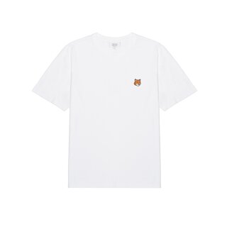 메종키츠네 남성 폭스헤드 레귤러 티셔츠 화이트 PM00107KJ7026-P100