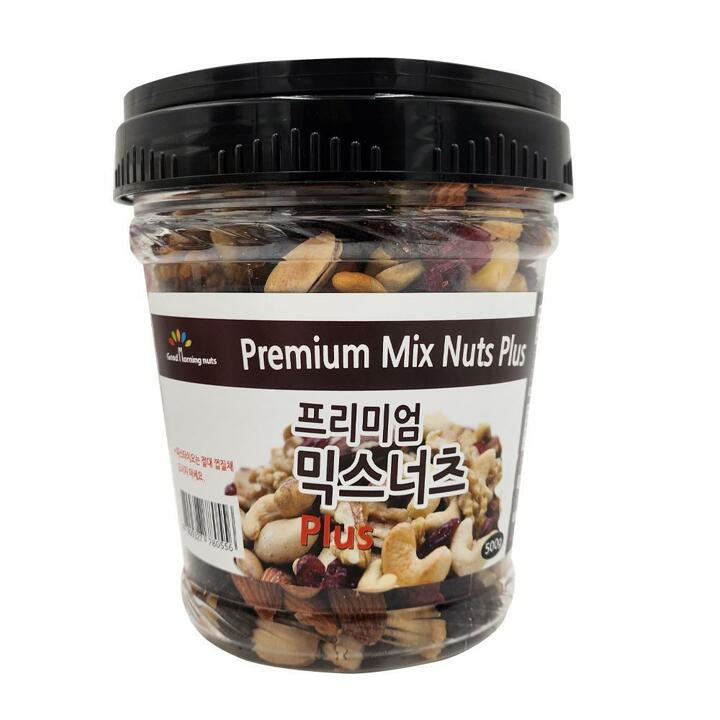 굿모닝너츠 프리미엄 믹스넛 플러스 1통/총500g내외