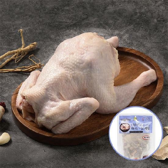 두메산골 닭백숙 재료 (냉장 토종닭 1.3kg내외+7가지 한방 부재료 100g)