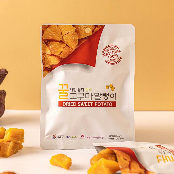 [해남직송] 꿀고구마 말랭이 60g 5봉