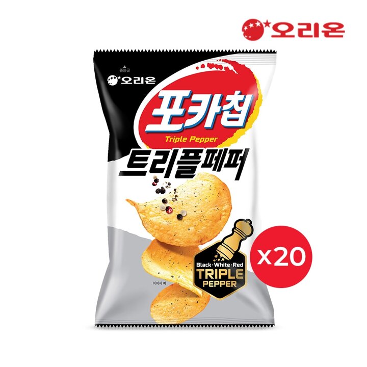 오리온 포카칩 트리플페퍼M(60g) x 20개