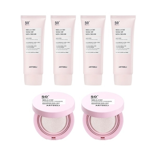 아트델리 멜라컷 톤업 선크림 50ml x4   선쿠션 15g x224482516587813