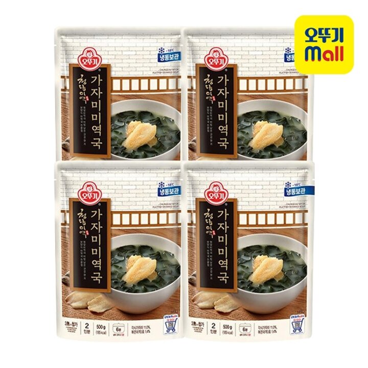 [오뚜기] 청담미역 가자미미역국 500g 4개