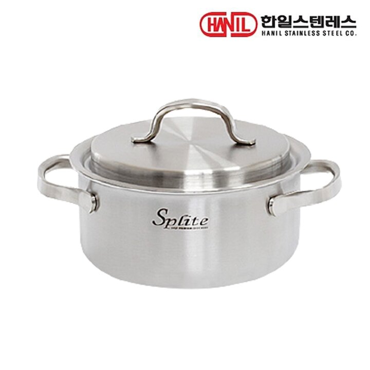 한일스텐레스 스플릿 통5중 스텐레스 양수냄비 24cm 인덕션가능 스텐냄비