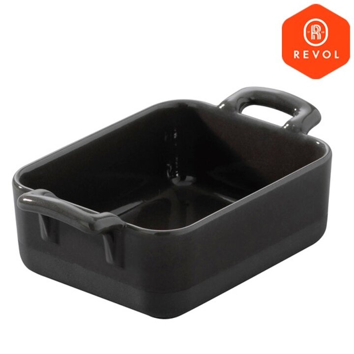 [레볼] 이클립 블랙 DEEP 직사각접시 12cm