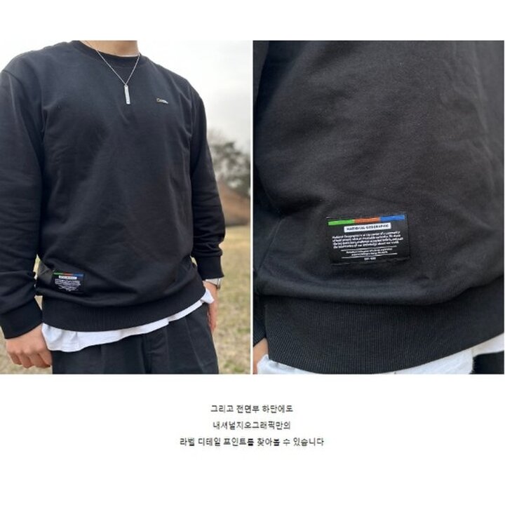 (신세계강남점)내셔널지오그래픽 N231USW010 남녀공용 폴하스 스몰로고 맨투맨