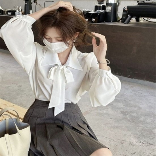 [VCMRUQDM]리본 타이블라우스 타이 블라우스 DA-000425822723643542