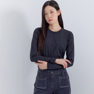 [지센] (3컬러) 에센셜 테크 라운드 긴팔 티셔츠 LSTSPA61