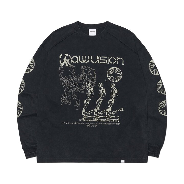 (신세계강남점)S.I LONG SLEEVE TEE - WASHED BLACK