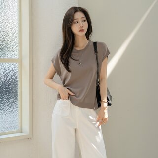 지크로 반팔 니트