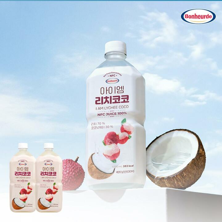 [100 NFC 착즙] 보넬드 아이엠 리치코코 주스 즙 1L 2개