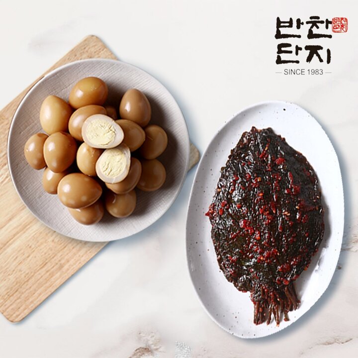 반찬단지 메추리알 장조림(실속형) 1kg + 깻잎무침 1kg