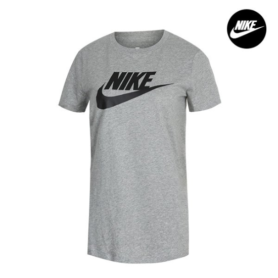 나이키 NIKE NSW 에센셜 아이콘 퓨추라 여성 반팔티셔츠 그레이 BV6169-063