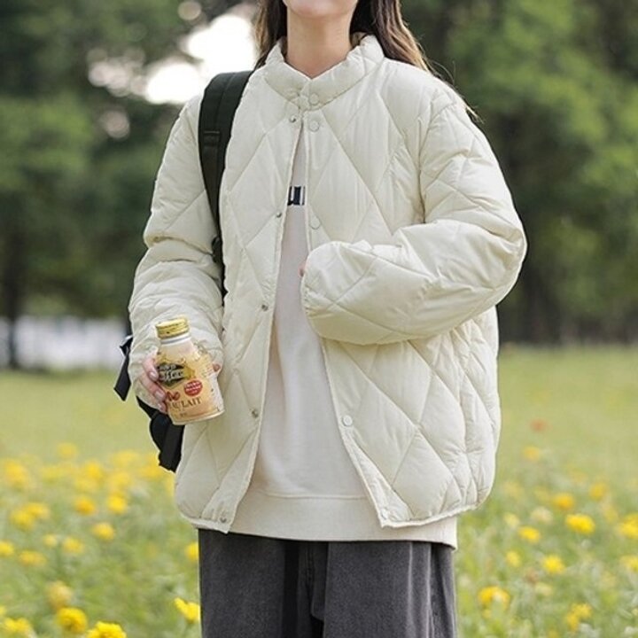 여성 3컬러 퀼팅 누빔 루즈핏 패딩 점퍼 자켓20302161667501