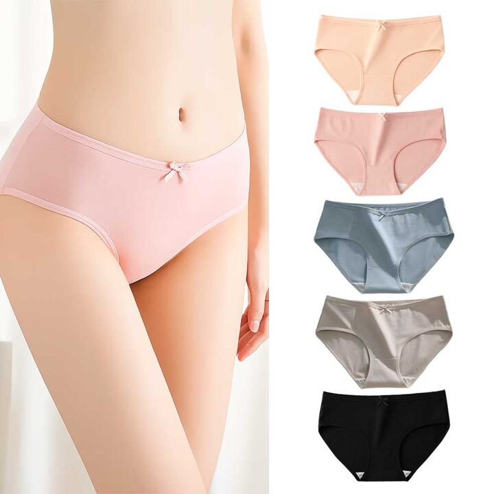 부드러운 면 삼각팬티 5매세트 미디 요일 학생 면스판