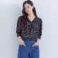 [지센] 도트 이중 와이드 카라 블라우스 LFWSO806_BK