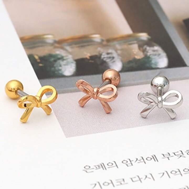[라울스톤] 써지컬 패션 컬러 리본 피어싱18740229588703
