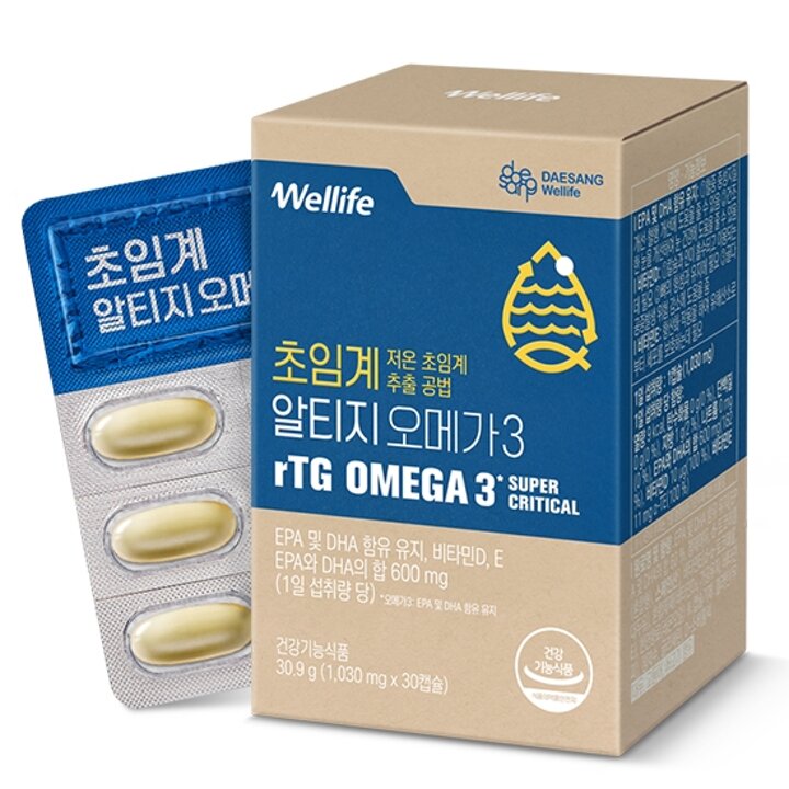 [대상웰라이프]초임계 알티지 오메가3캡슐 (1,030mgx30캡슐) 1박스