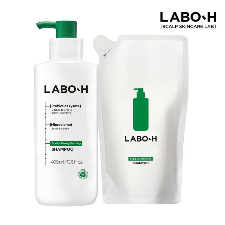 라보에이치 탈모증상완화 샴푸 두피강화 400ml+400ml 리필팩