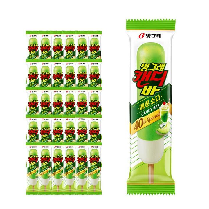 빙그레 캔디바 메론소다 30개 바 아이스크림