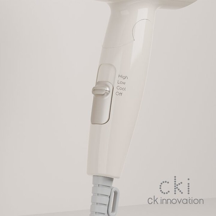 CKI-D410 아이보리 골드 1400W 접이식 휴대용 헤어드라이기 여행용