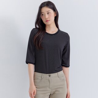 [지센] (2컬러) 에센셜 메탈 7부 티셔츠 LCTSP871