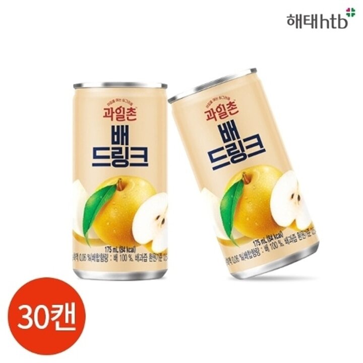 [리미드] 해태 과일촌 시원한 배 드링크 주스 음료 175ml X 30캔21233569643514
