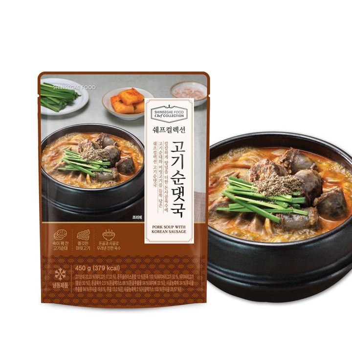 [쉐프컬렉션] 순살감자탕 450g*3팩+고기순댓국 450g*3팩